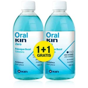 Oral Kin zero enjuague bucal antiplaca duplo 1+1